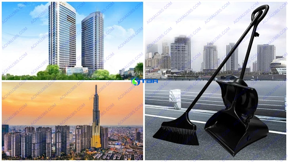 Bộ chổi ky hốt rác cho tòa nhà ASIA-KHR001P