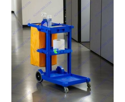 Xe đẩy vệ sinh đa năng chữ L xanh ASIA170B