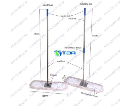 Cây lau bụi khô & ướt bản lớn cotton 80cm ASIA-CT80