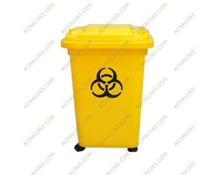 Thùng đựng rác y tế trong bệnh viện màu vàng 90 lít